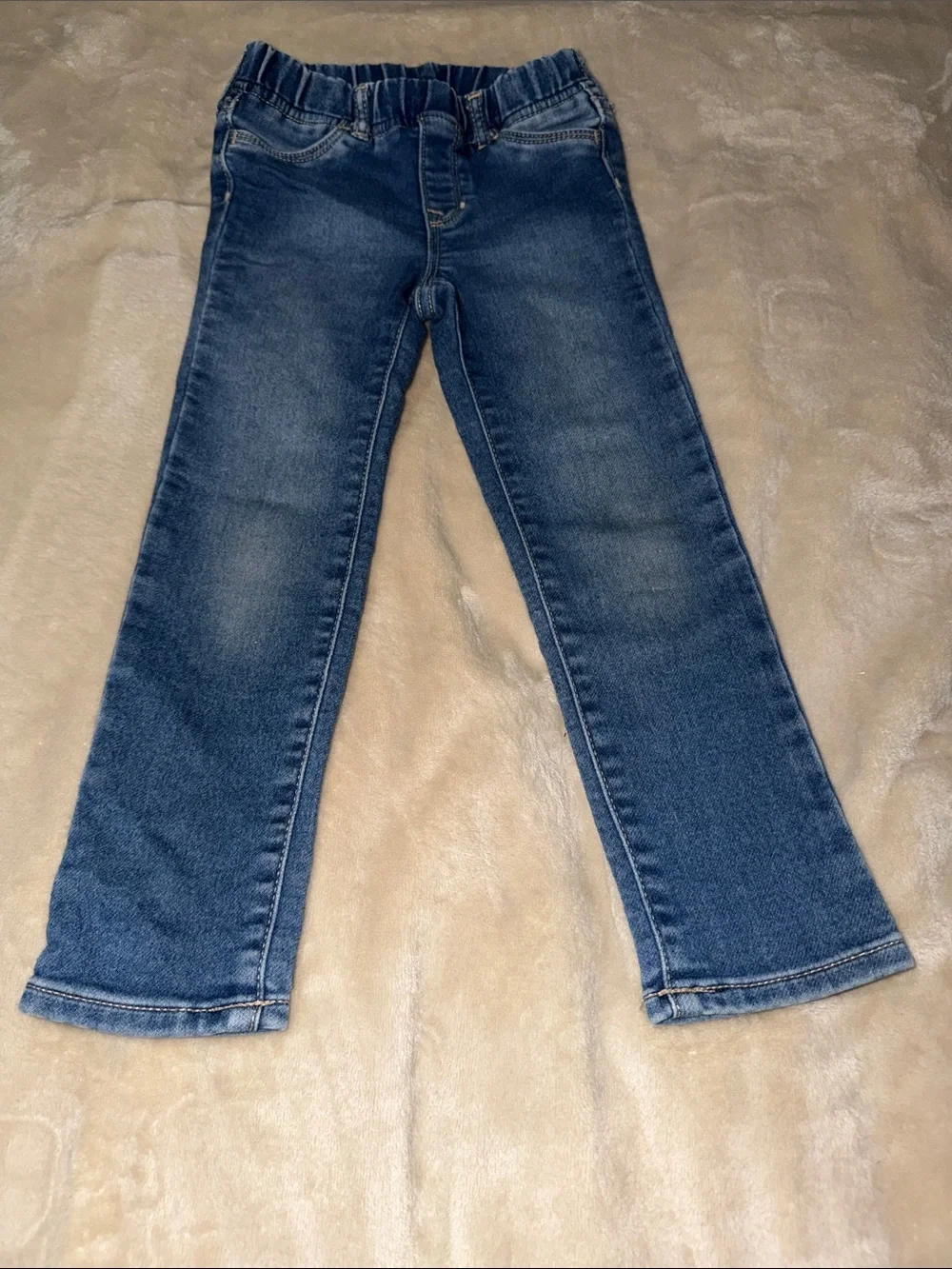 GapKids Girls' Elastic Waist Dark Blue Skinny Jeans
